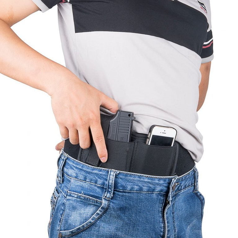 Tactical Adjustable Concealed Carry Elastic Belly Band Waist Pistol ...