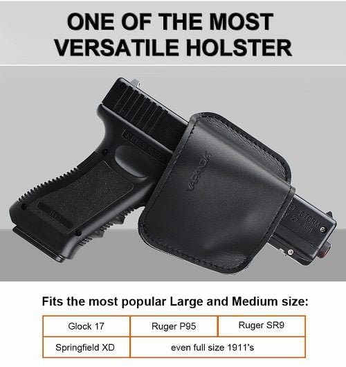 Universal Pistol Tactical IWB OWB Leather Holsters - Gunholster