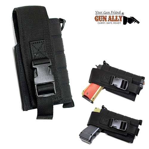 GunAlly Universal Belt Holster Gun Cover for Big Frame Pistol - Gunholster